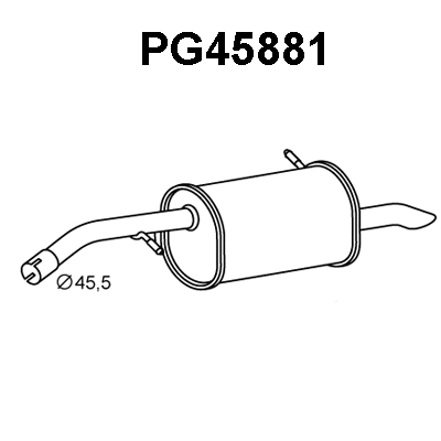 Rear Muffler (PG45881)
