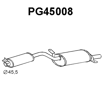 Rear Muffler (PG45008)