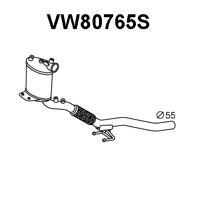 Soot/Particulate Filter, exhaust system (VW80765S)