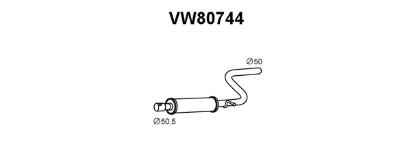 Front Muffler (VW80744)