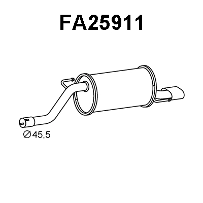 Rear Muffler (FA25911)