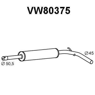 Centre Muffler (VW80375)