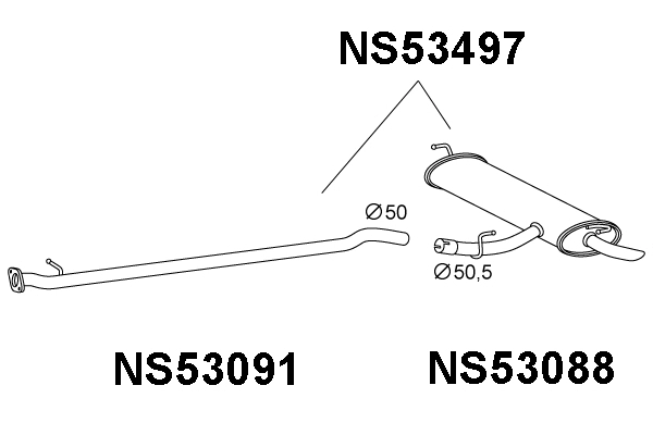 Rear Muffler (NS53497)