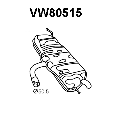 Rear Muffler (VW80515)