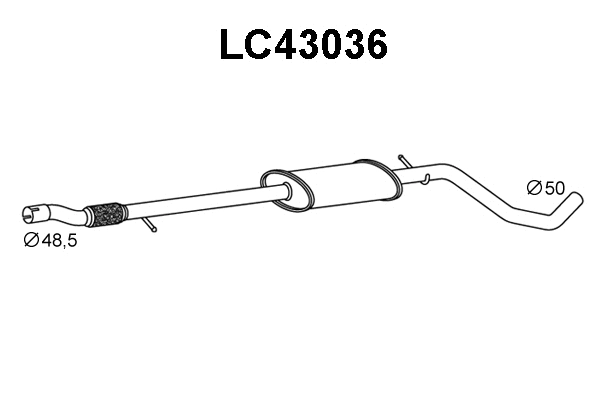 Front Muffler (LC43036)