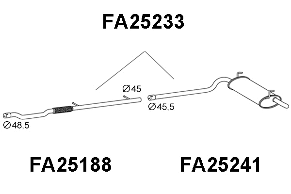 Rear Muffler (FA25233)