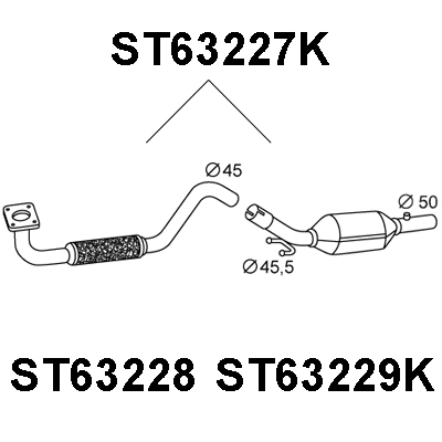 Catalytic Converter (ST63227K)