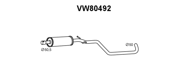 Front Muffler (VW80492)