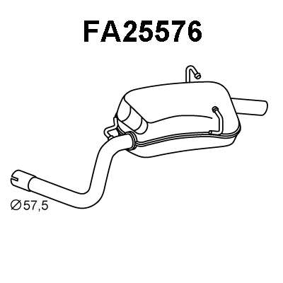 Rear Muffler (FA25576)