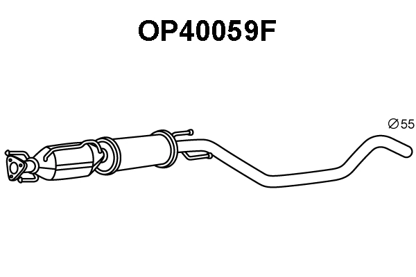 Soot/Particulate Filter, exhaust system (OP40059F)