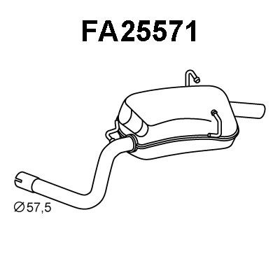 Rear Muffler (FA25571)