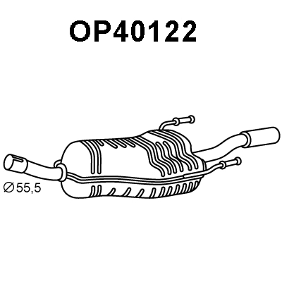 Rear Muffler (OP40122)