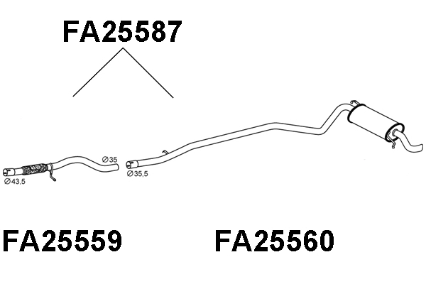 Rear Muffler (FA25587)