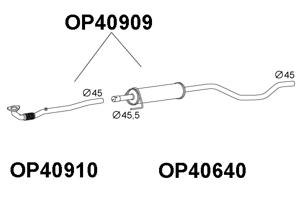 Front Muffler (OP40909)