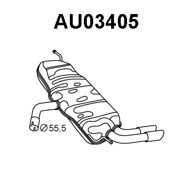 Rear Muffler (AU03405)