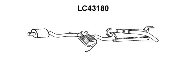 Rear Muffler (LC43180)