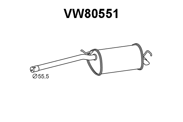 Rear Muffler (VW80551)