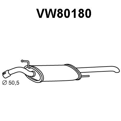 Rear Muffler (VW80180)