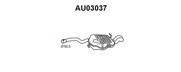 Rear Muffler (AU03037)