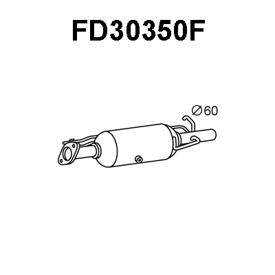 Soot/Particulate Filter, exhaust system (FD30350F)