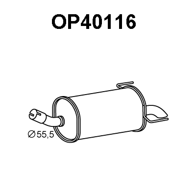Rear Muffler (OP40116)