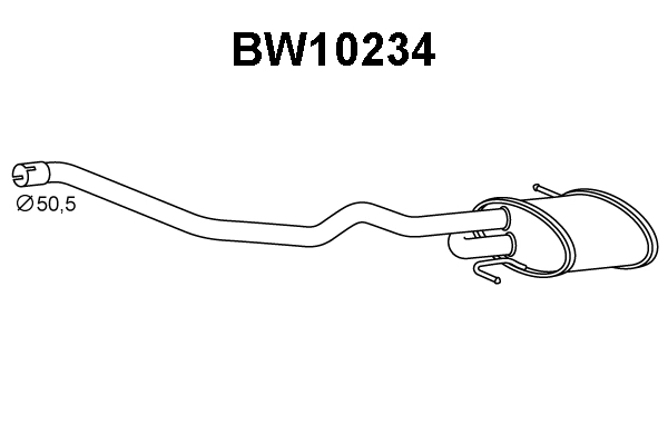 Rear Muffler (BW10234)