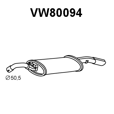 Rear Muffler (VW80094)