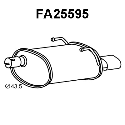 Rear Muffler (FA25595)