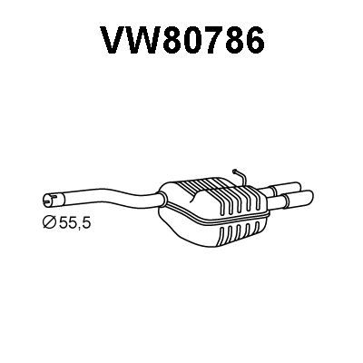 Rear Muffler (VW80786)