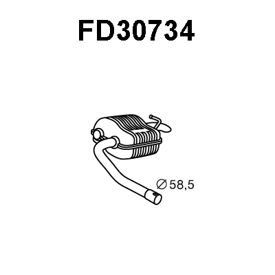 Rear Muffler (FD30734)