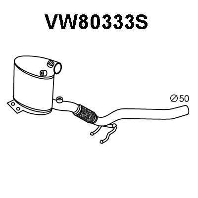 Soot/Particulate Filter, exhaust system (VW80333S)