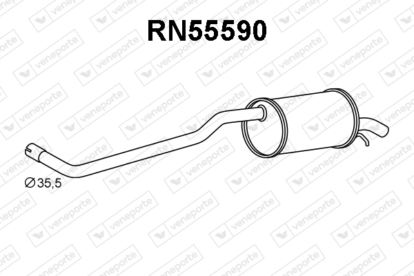 Rear Muffler (RN55590)