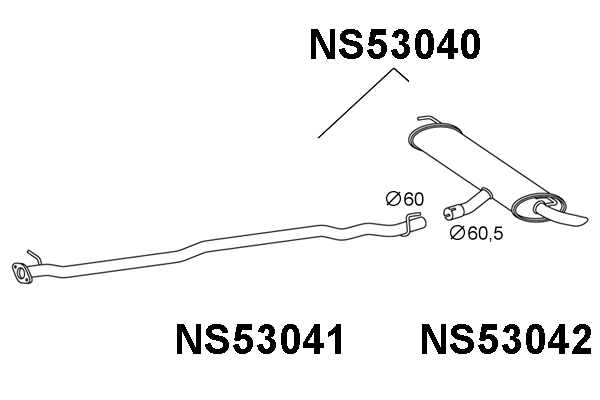 Rear Muffler (NS53040)