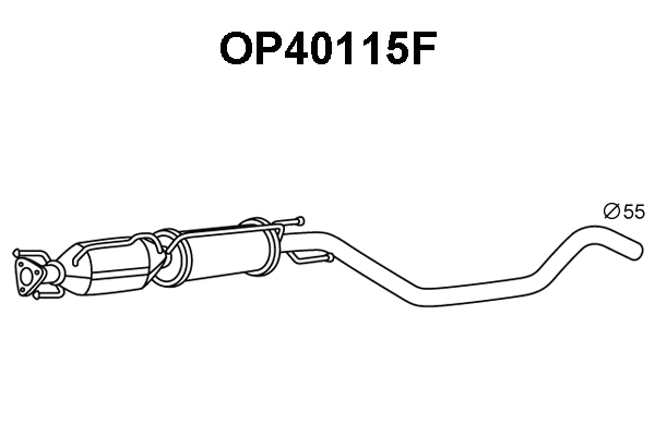 Soot/Particulate Filter, exhaust system (OP40115F)