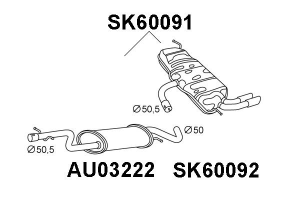 Rear Muffler (SK60091)