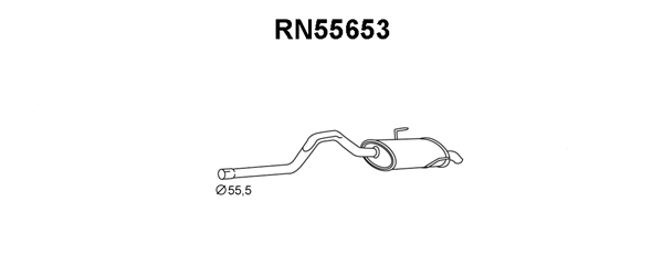 Rear Muffler (RN55653)