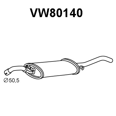 Rear Muffler (VW80140)