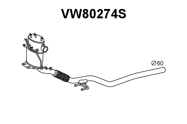 Soot/Particulate Filter, exhaust system (VW80274S)