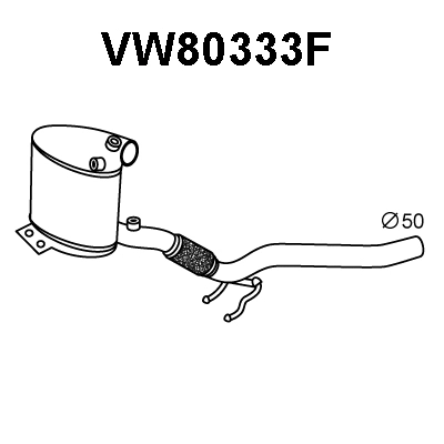 Soot/Particulate Filter, exhaust system (VW80333F)