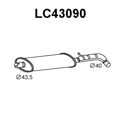 Centre Muffler (LC43090)