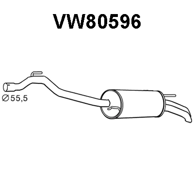 Rear Muffler (VW80596)