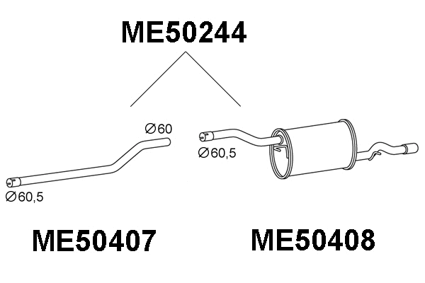 Rear Muffler (ME50244)