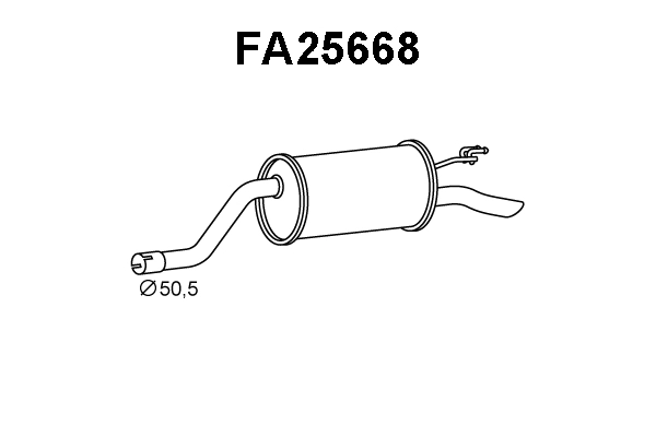 Rear Muffler (FA25668)