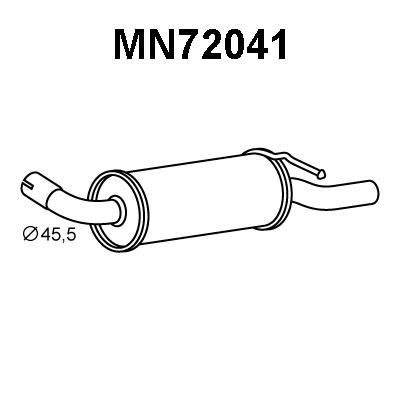 Rear Muffler (MN72041)