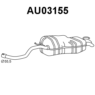 Rear Muffler (AU03155)