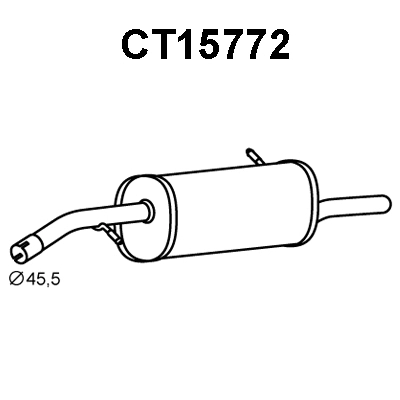 Rear Muffler (CT15772)