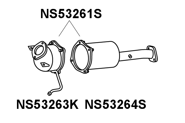 Soot/Particulate Filter, exhaust system (NS53261S)