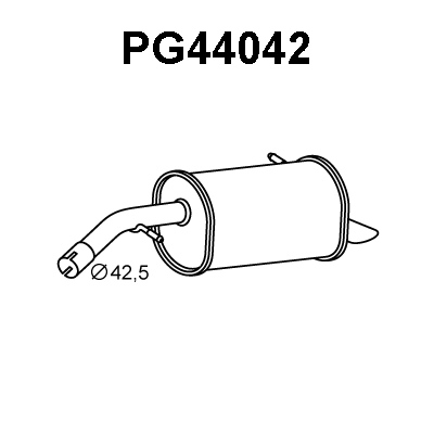 Rear Muffler (PG44042)