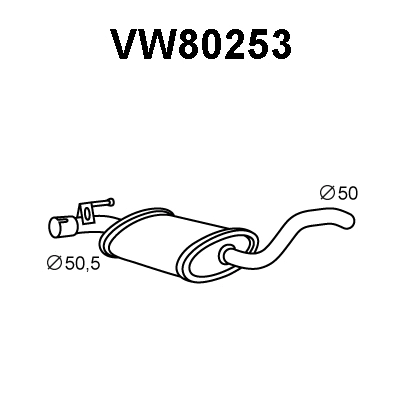 Front Muffler (VW80253)