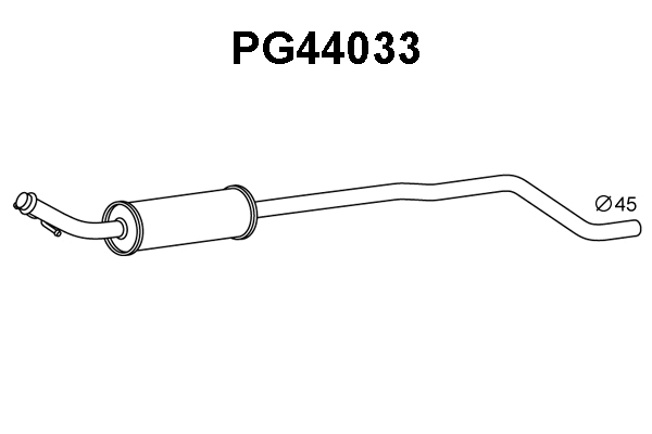 Front Muffler (PG44033)